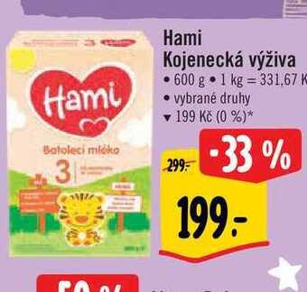 Albert Hami kojenecká výživa 600 g nabídka