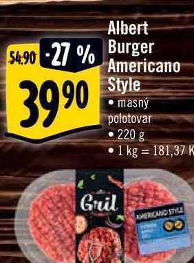 Albert Albert burger americano style 220 g nabídka