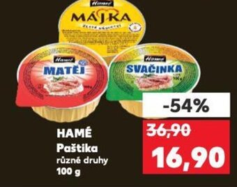 Kaufland HAMÉ Paštika různé druhy nabídka