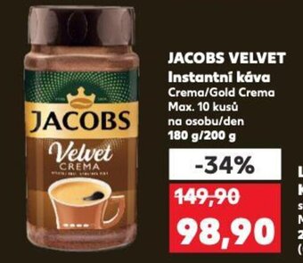 Kaufland JACOBS VELVET Instantní káva nabídka