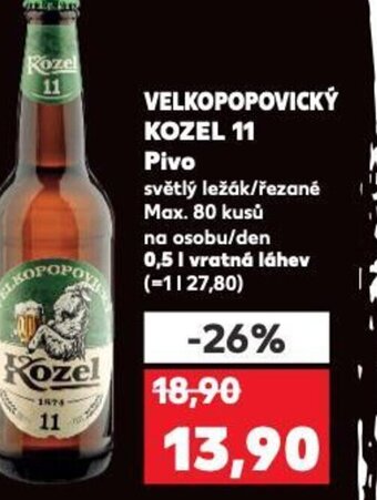 Kaufland VELKOPOPOVICKÝ KOZEL 11 Pivo nabídka