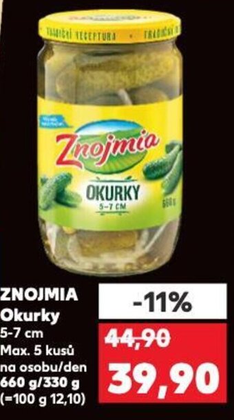 Kaufland ZNOJMIA Okurky nabídka