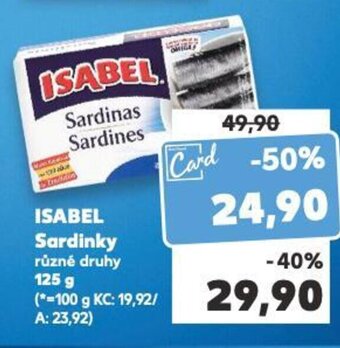 Kaufland ISABEL Sardinky nabídka