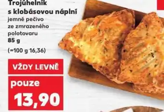 Kaufland Trojúhelník s klobásovou náplní jemné pečivo nabídka