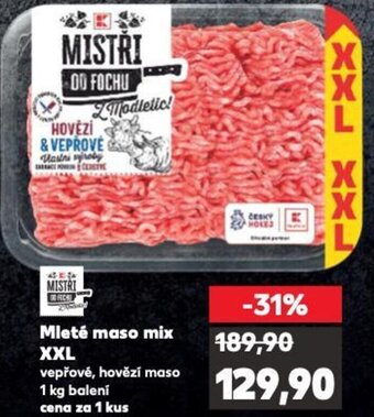 Kaufland Mleté maso mix XXL nabídka