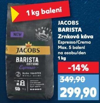 Kaufland JACOBS BARISTA Zrnková káva nabídka