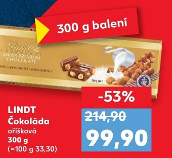 Kaufland LINDT Čokoláda oříšková nabídka