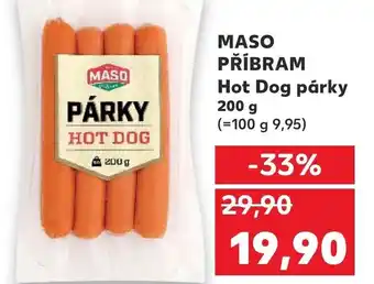 Kaufland MASO PŘÍBRAM Hot Dog párky nabídka