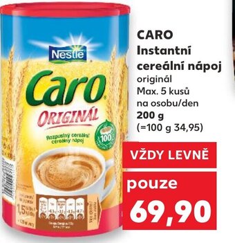 Kaufland CARO Instantní cereální nápoj originál nabídka