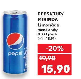 Kaufland PEPSI/7UP/ MIRINDA Limonáda nabídka