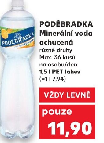 Kaufland PODĚBRADKA Minerální voda ochucená nabídka