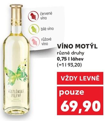 Kaufland VÍNO MOTÝL nabídka