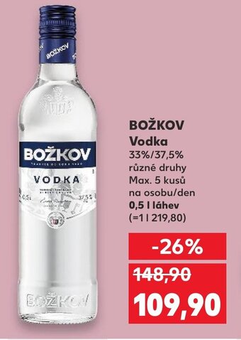 Kaufland BOŽKOV Vodka 33%/37,5% nabídka