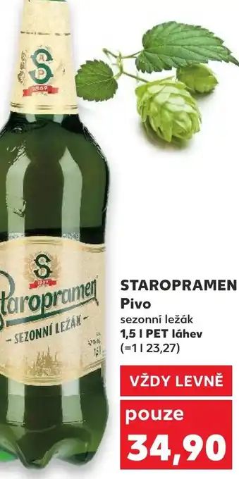 Kaufland STAROPRAMEN Pivo sezonní ležák nabídka