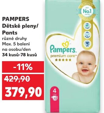 Kaufland PAMPERS Dětské pleny/ Pants nabídka