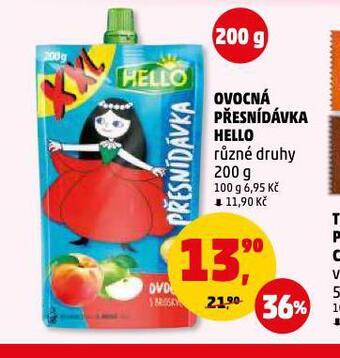 Penny Market Hello ovocná přesnídávka nabídka