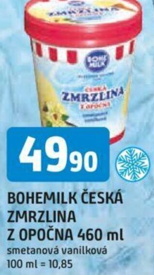 Trefa BOHEMILK ČESKÁ ZMRZLINA Z OPOČNA 460 ml nabídka