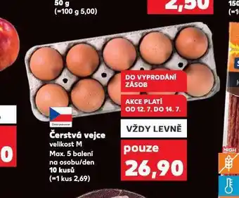 Kaufland Čerstvá vejce m 10 ks nabídka