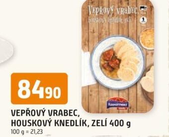 Trefa VEPŘOVÝ VRABEC, HOUSKOVÝ KNEDLÍK, ZELÍ 400 g nabídka