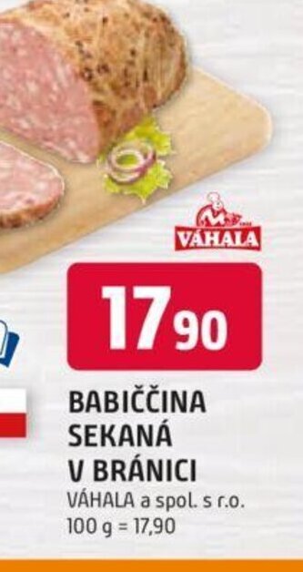 Trefa BABIČČINA SEKANÁ V BRÁNICI VÁHALA nabídka