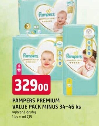 PAMPERS PREMIUM VALUE PACK MINUS 34-46 ks