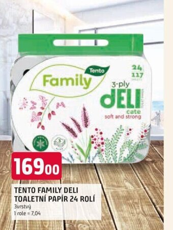 Trefa TENTO FAMILY DELI TOALETNÍ PAPÍR 24 ROLÍ nabídka