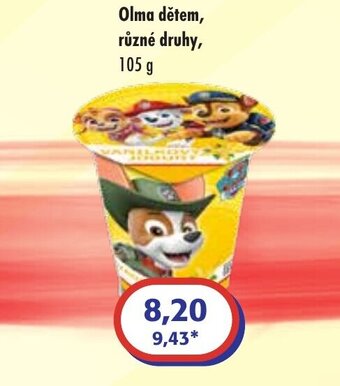 ČEPOS Olma dětem, různé druhy, nabídka