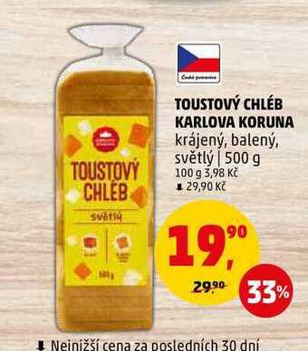 Penny Market Toustový chléb karlova koruna, 500 g nabídka