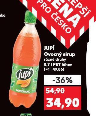Kaufland Jupí ovocný sirup nabídka