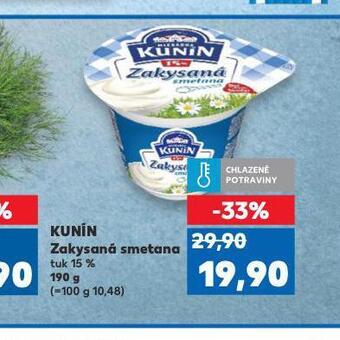 Kaufland Kunín zakysaná smetana nabídka
