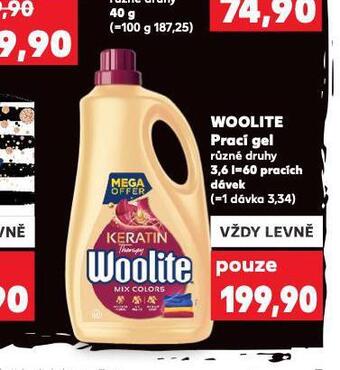 Kaufland Woolite prací gel nabídka