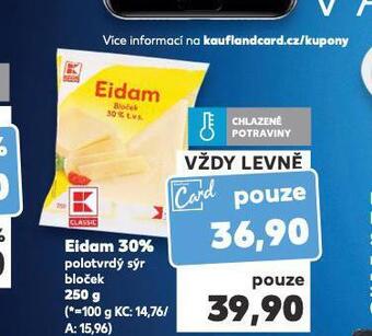 Kaufland Eidam 30% nabídka