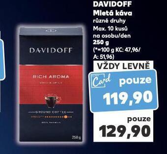 Kaufland Davidoff mletá káva nabídka