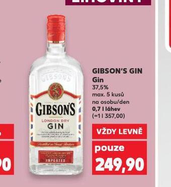 Kaufland Gibson´s gin nabídka