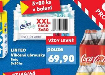 Kaufland Linteo baby dětské vlhčené ubrousky nabídka