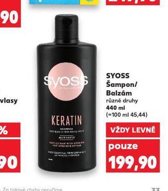 Kaufland Syoss šampon, balzám nabídka