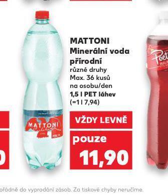 Kaufland Mattoni přírodní nabídka