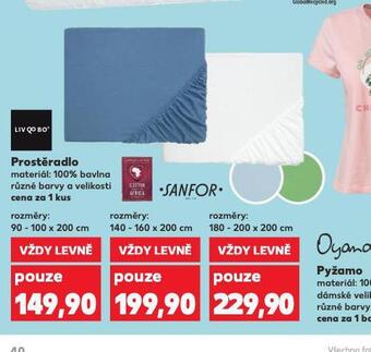 Kaufland Napínací prostěradlo 90-100 x 200 cm nabídka