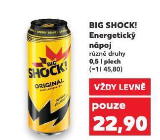Kaufland Big shock! energetický nápoj nabídka