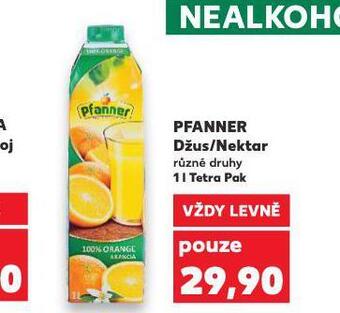 Kaufland Pfanner džus / nektar nabídka
