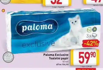 Billa Paloma toaletní papír nabídka