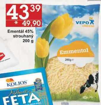 Jip Ementál 45% strouhaný, 200 g nabídka