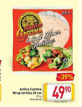 Billa Wrap tortilla nabídka