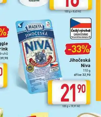 Billa Jihočeský niva sýr nabídka