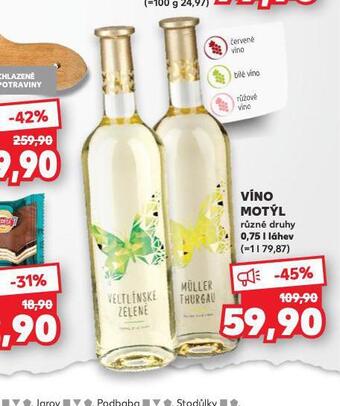 Kaufland Víno motýl nabídka