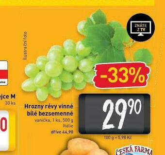 Billa Hrozny révy vinné bílé nabídka