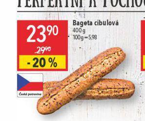 Globus Bageta cibulová nabídka