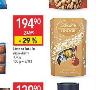 Globus Lindor koule nabídka