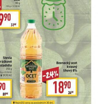 Billa Bzenecký ocet kvasný lihový 8% nabídka