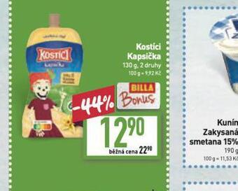 Billa Kostíci kapsička nabídka